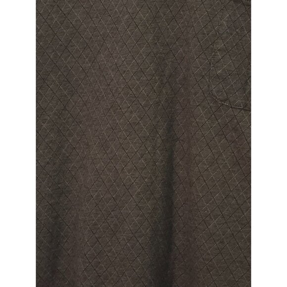 Van Heusen Men's Diamond Pattern Polo Shirt Size M Dk Green/Gray - Picture 2 of 5